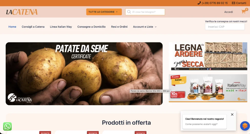 sito web la catena