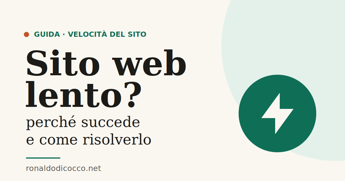 Perché il tuo sito web è lento (e come risolverlo)