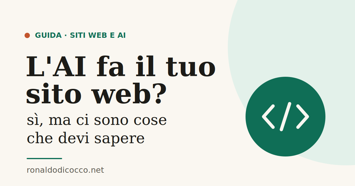 L’intelligenza artificiale può creare il tuo sito web? Sì, ma ci sono cose che devi sapere